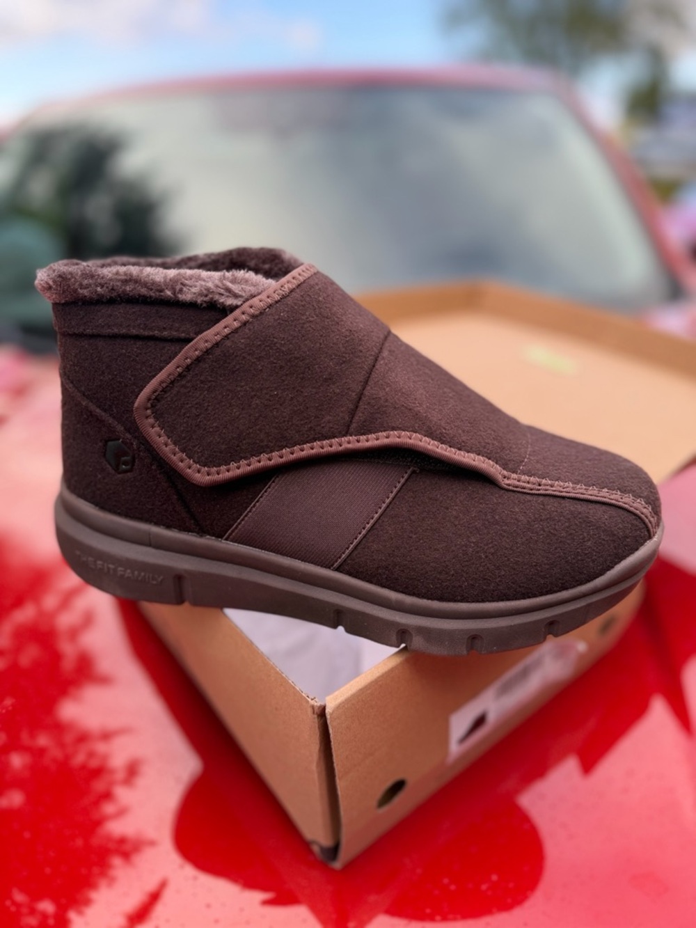 Slippers/boots FITVILLE Brown, slip on, adjustable closure, Unisex DROP $26 NEW